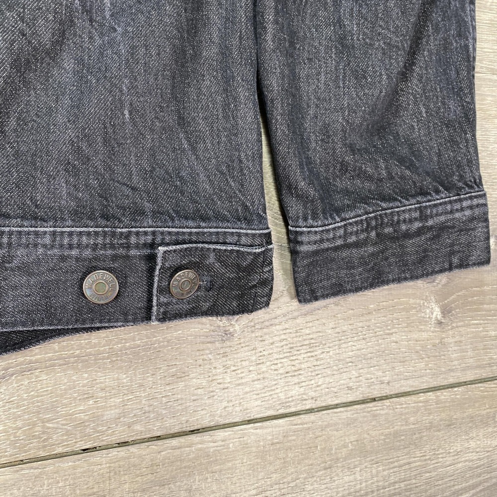Madewell Denim Trucker Jacket Women Large Black Cotton Jean Coat L L0275 - Picture 5 of 11